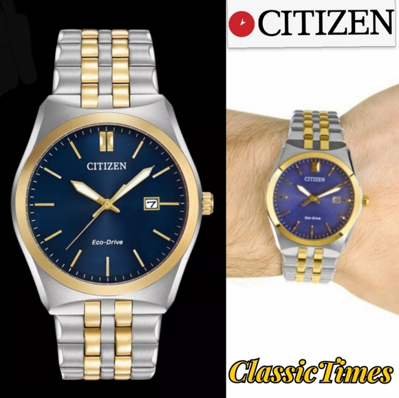 Citizen Other - **NEW** Citizen Corso Eco-Drive Blue Dial Two-tone Men's Watch BM7334-58L